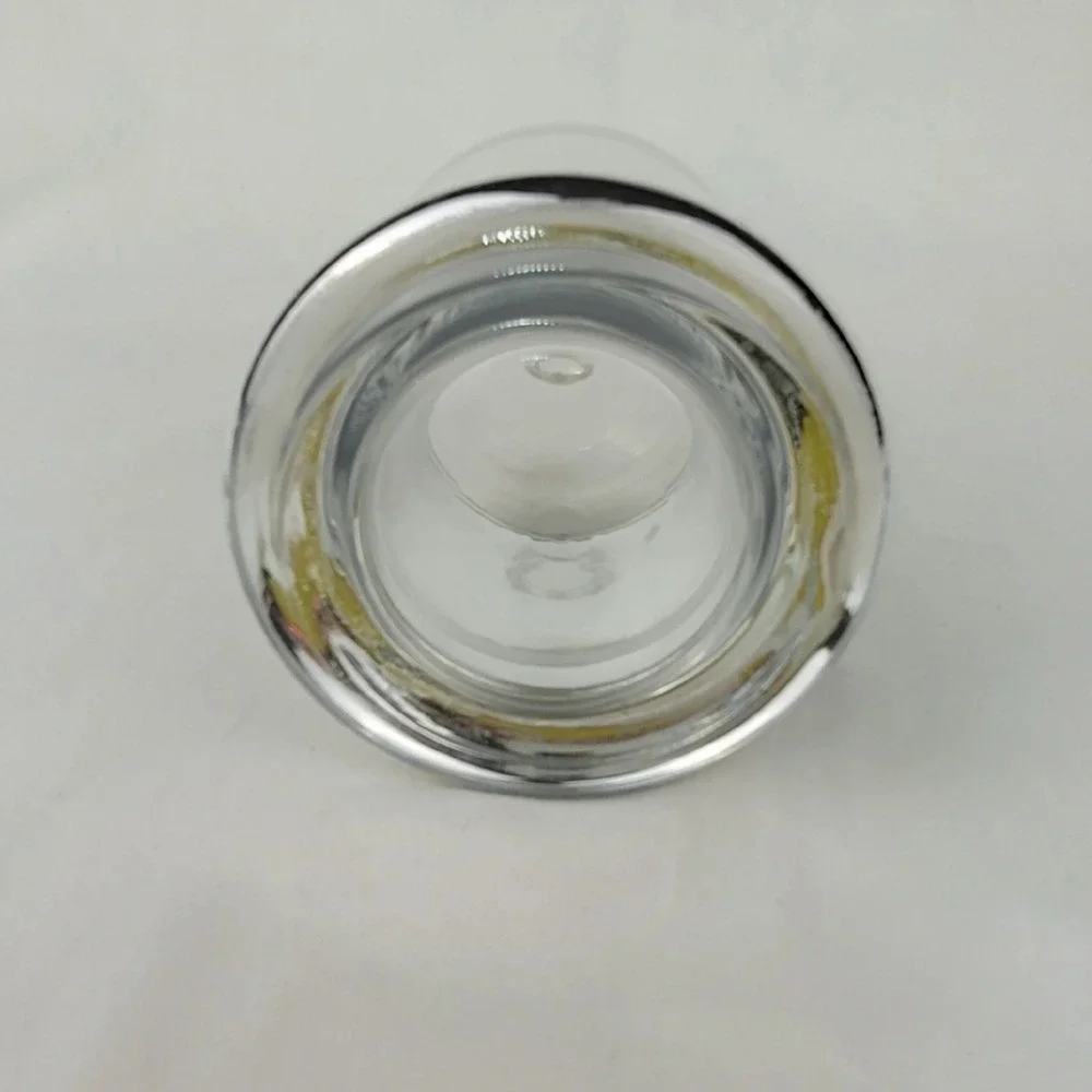 Silver Chrome Glass Cloche Candle Holder Clear Dome Pedestal Decor